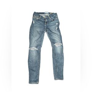 7 for all mankind distressed jeans size 24 stretchy